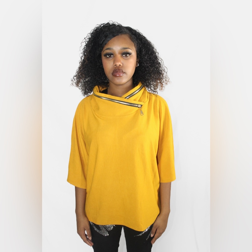 Zippered Poncho Top